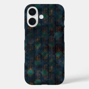 Coque Pour iPhone 16 Aquarelle Patina Patina Damask Patte
