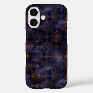 Coque Pour iPhone 16 Aquarelle Patina Patina Damask Patte