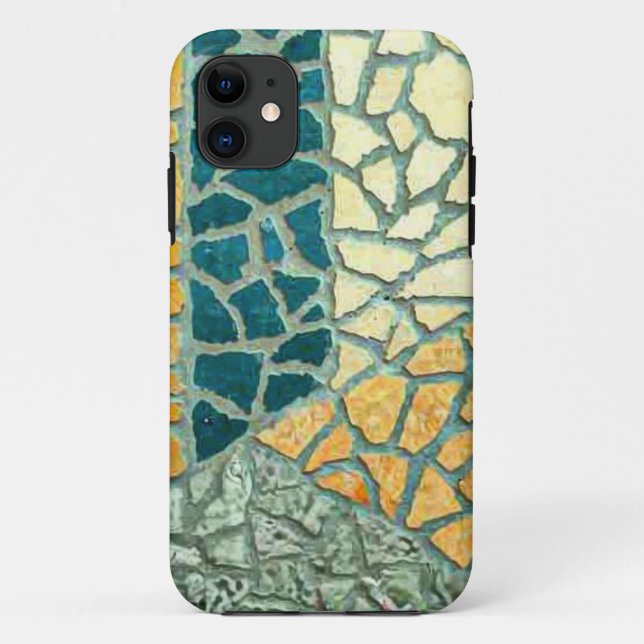 Coques Case-Mate iPhone Aquarelle Peinture Pierre Mosaïque + vos idées (Dos)
