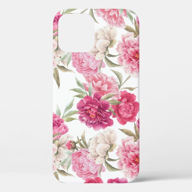 Coques Case-Mate iPhone Aquarelle Peoné rose : Élégance florale (Verso)