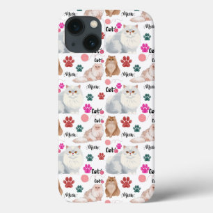 Case-Mate iPhone Case Aquarelle Perse Chats Et Patrouilles Motif sans co