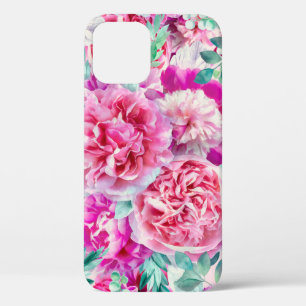 Case-Mate iPhone Case Aquarelle Pignons roses luxuriants et Feuilles Tur
