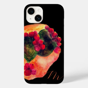 Coque Case-Mate iPhone Aquarelle poires épineuses Cactus Monogramme