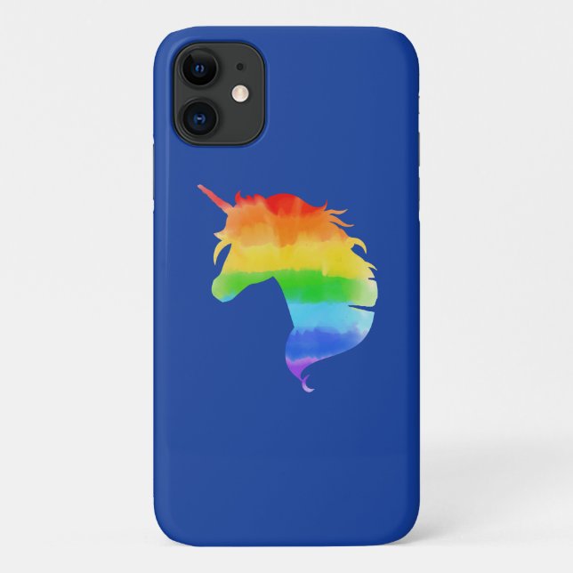 Coques Case-Mate iPhone Aquarelle Rainbow Unicorn (Dos)