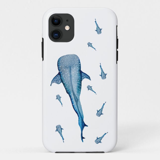 Coques Case-Mate iPhone Aquarelle requin (Dos)
