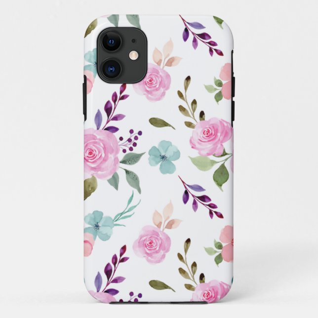 Coques Case-Mate iPhone Aquarelle rose (Dos)