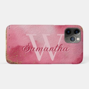 Case-Mate iPhone Case Aquarelle rose Arrière - plan avec Parties scintil