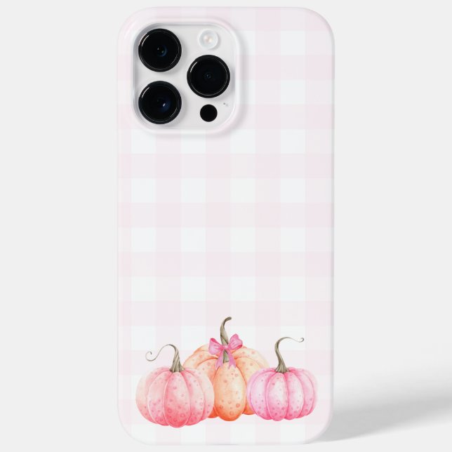Coques Case-Mate iPhone Aquarelle rose Bow Citrouilles pour l'automne (Verso)