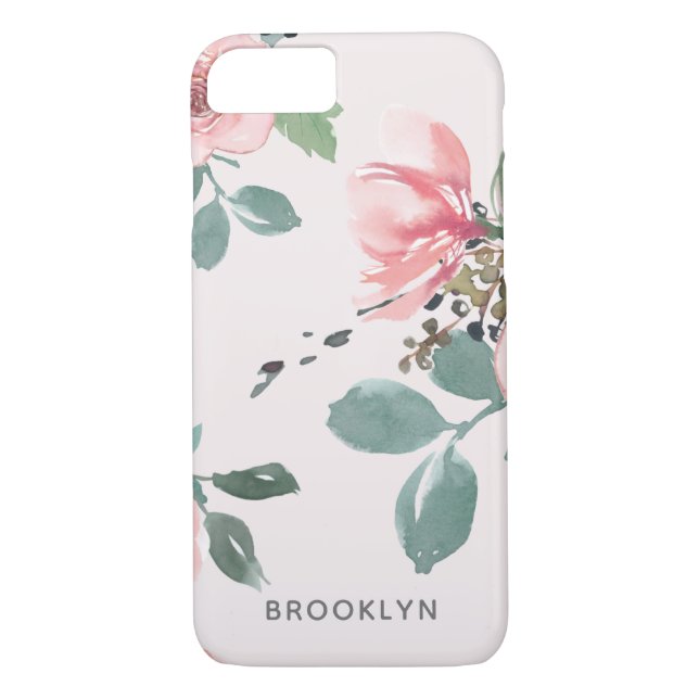 Coques Case-Mate iPhone Aquarelle rose Chic Motif Floral (Dos)