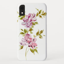Aquarelle rose fleurs florales chic