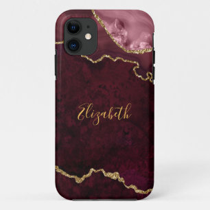 Case-Mate iPhone Case Aquarelle Rose Gold Marble Agate Géode