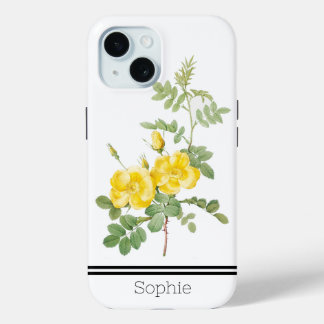 Coque Case-Mate iPhone Aquarelle rose jaune personnalisée