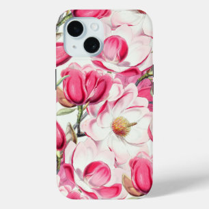 Coque Case-Mate iPhone Aquarelle rose Magnolia Motif