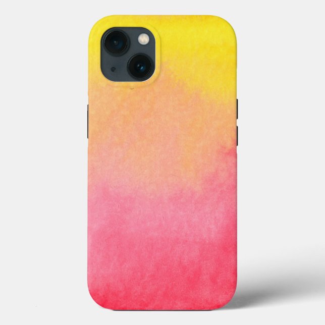Coques Case-Mate iPhone Aquarelle rose orange jaune Ombre (Verso)