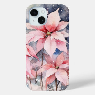 Coque Case-Mate iPhone Aquarelle rose poinettie rose