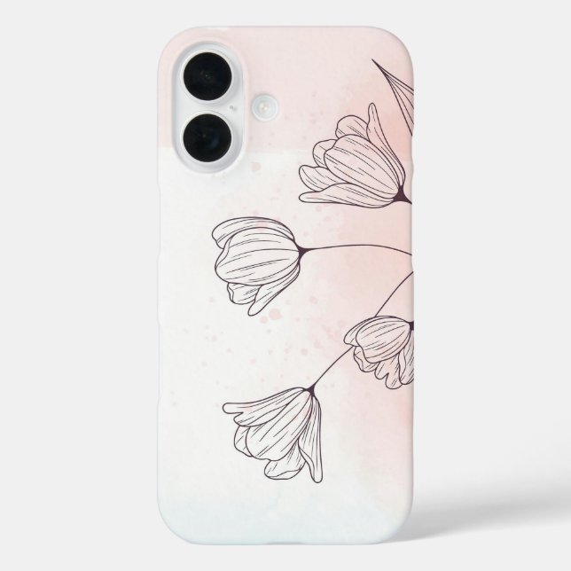 Coques Case-Mate iPhone Aquarelle rose romantique Floral (Verso)