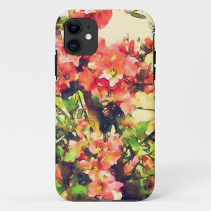 Coque Case-Mate iPhone Aquarelle rose rouge Motif floral 1