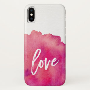 Coque Case-Mate iPhone Aquarelle rose tendance   Aimer la typographie