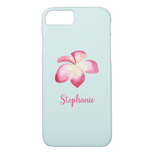 Coques Pour iPhone Aquarelle rose tropicale Plumeria