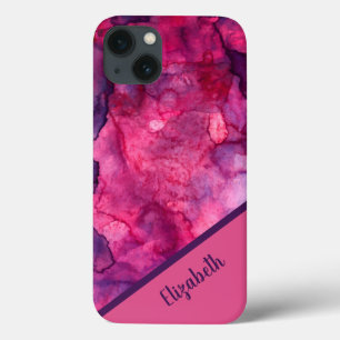 Case-Mate iPhone Case Aquarelle rose violet personnalisée