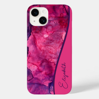 Coque Case-Mate iPhone Aquarelle rose-violet personnalisée