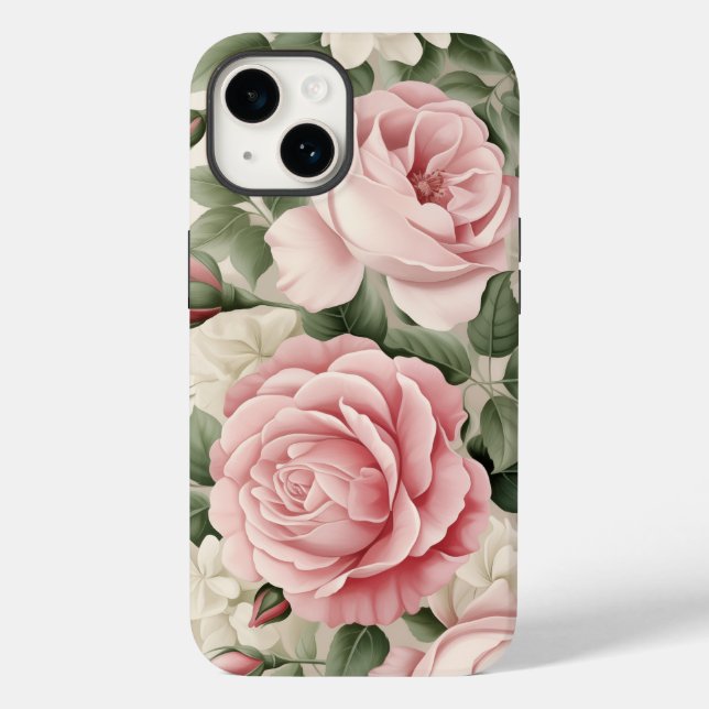 Coques Case-Mate iPhone Aquarelle Roses roses (Verso)