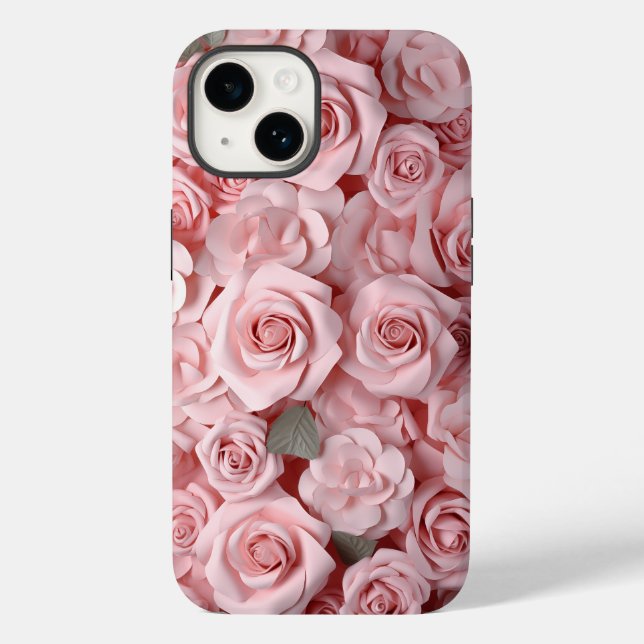 Coques Case-Mate iPhone Aquarelle Roses roses (Verso)