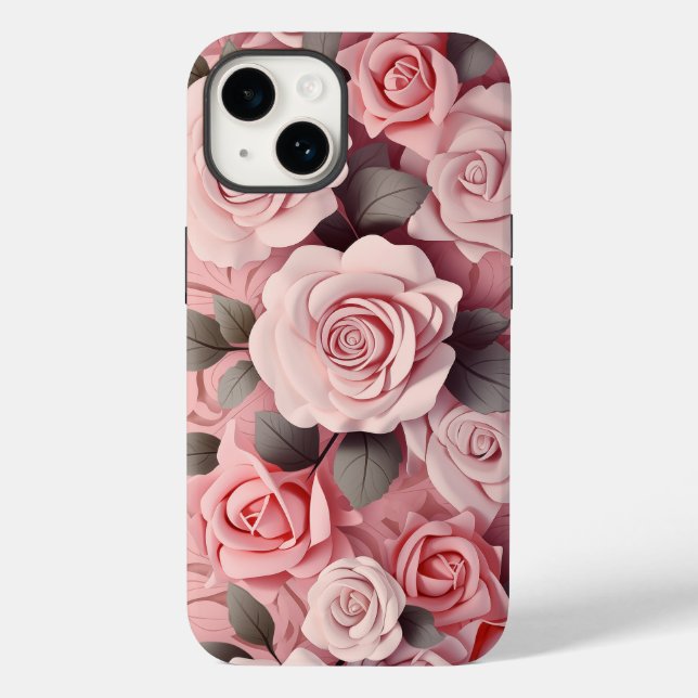 Coques Case-Mate iPhone Aquarelle Roses roses (Verso)