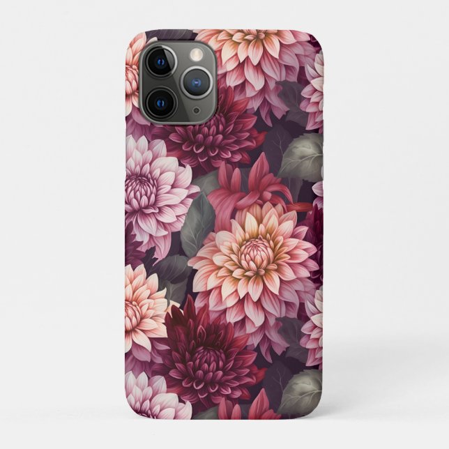 Coques Case-Mate iPhone Aquarelle Rouge rose Dahlia Motif Design (Dos)