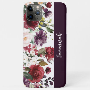 Case-Mate iPhone Case Aquarelle rouge violet rose rose de l'eau Monogram