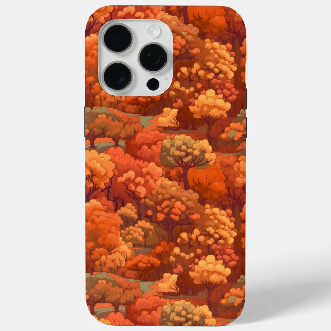 Coques Case-Mate iPhone Aquarelle rustique chaude arbres automnaux | Boho  (Verso)