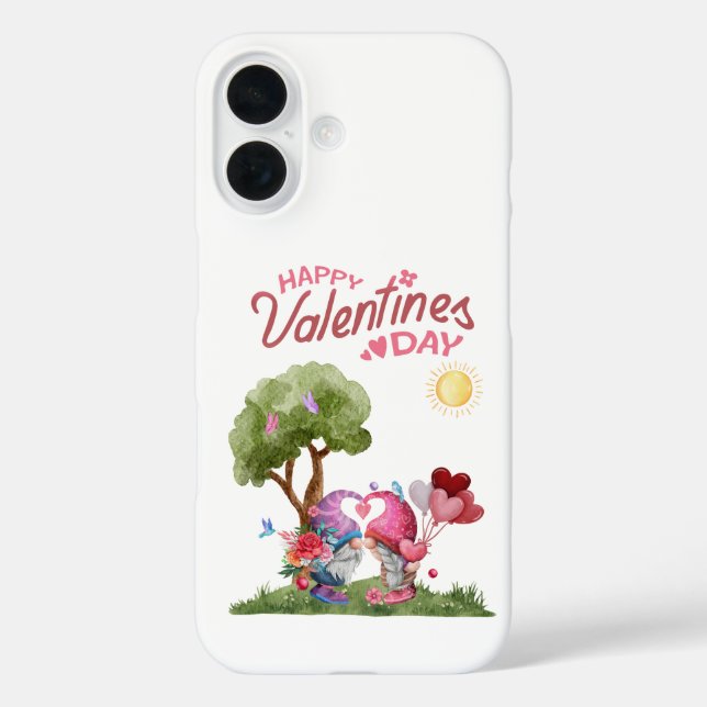 Coques Case-Mate iPhone Aquarelle Saint Valentin Gnome Couple (Verso)