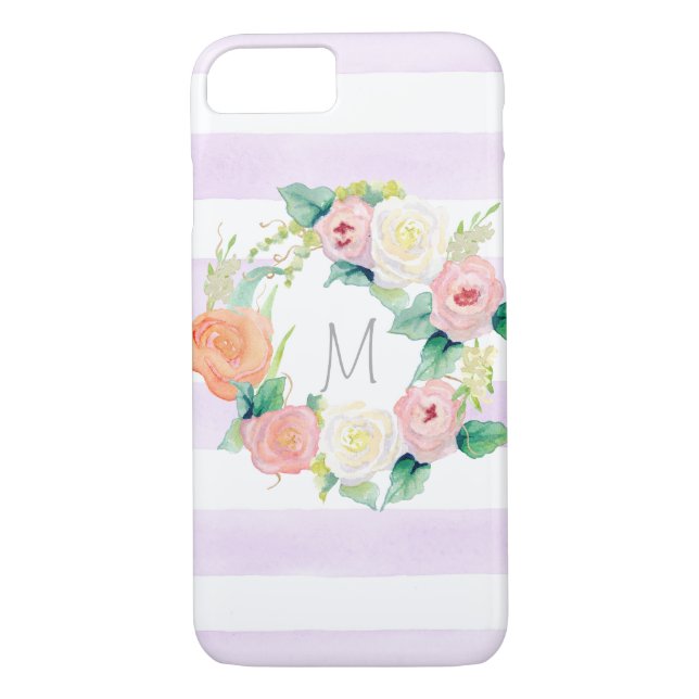 Coques Case-Mate iPhone Aquarelle simple moderne Roses floraux (Dos)