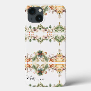 Case-Mate iPhone Case Aquarelle stylisée Floral Line Texte personnalisé
