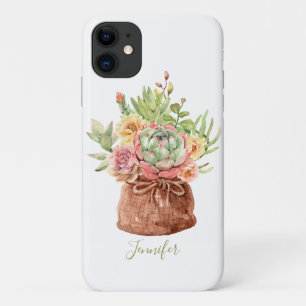 Case-Mate iPhone Case Aquarelle Succulente Florale Botanique Personnalis