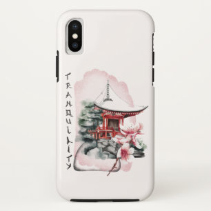 Case-Mate iPhone Case Aquarelle Temple japonais Sakura Blossom
