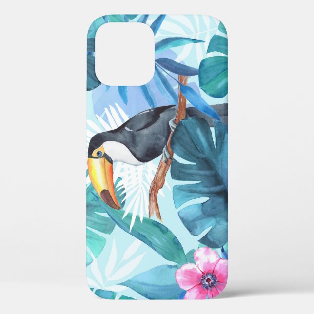 Coques Case-Mate iPhone Aquarelle Toucans : Tropical Seamless (Verso)