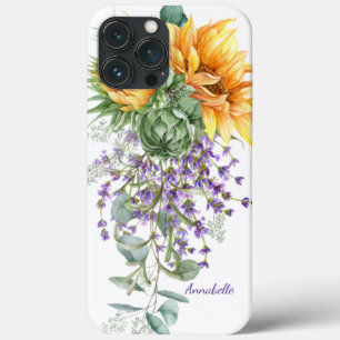 Case-Mate iPhone Case Aquarelle tournesol Eucalyptus Lavender Floral