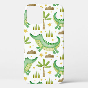 Case-Mate iPhone Case Aquarelle transparente motif de crocodile palmier