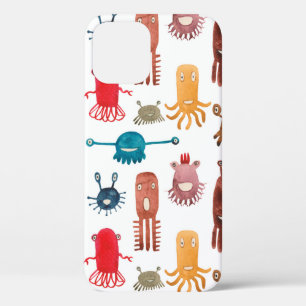 Case-Mate iPhone Case Aquarelle transparente motif de monstres et