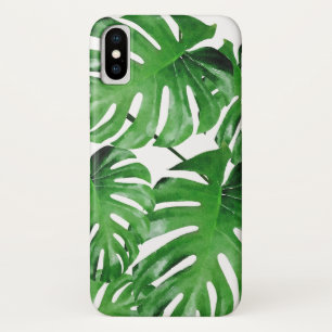 Coques Pour iPhone Aquarelle Tropical Monstera Feuille Motif