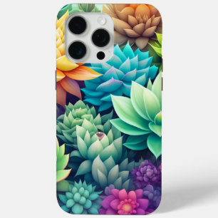 Coque Case-Mate iPhone Aquarelle Verdure Succulents Collage
