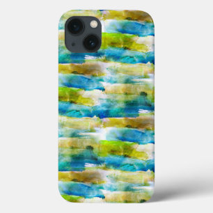 Etui iPhone Case-Mate Aquarelle vert abstrait, bleu