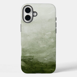 Coque Pour iPhone 16 Plus Aquarelle Vert moderne Motif de Noël