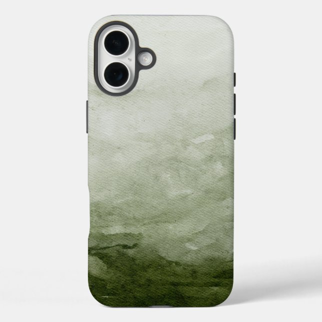 Coques Case-Mate iPhone Aquarelle Vert moderne Motif de Noël (Verso)