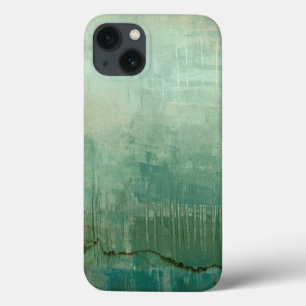 iPhone 13 Coque Aquarelle verte contemporaine