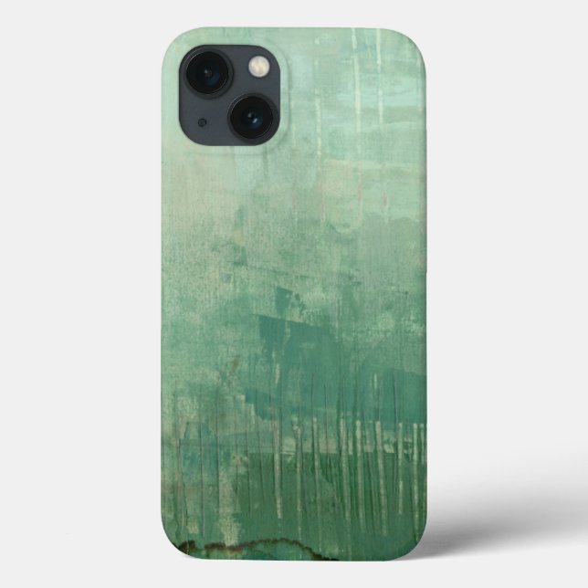 Coques Case-Mate iPhone Aquarelle verte contemporaine (Verso)