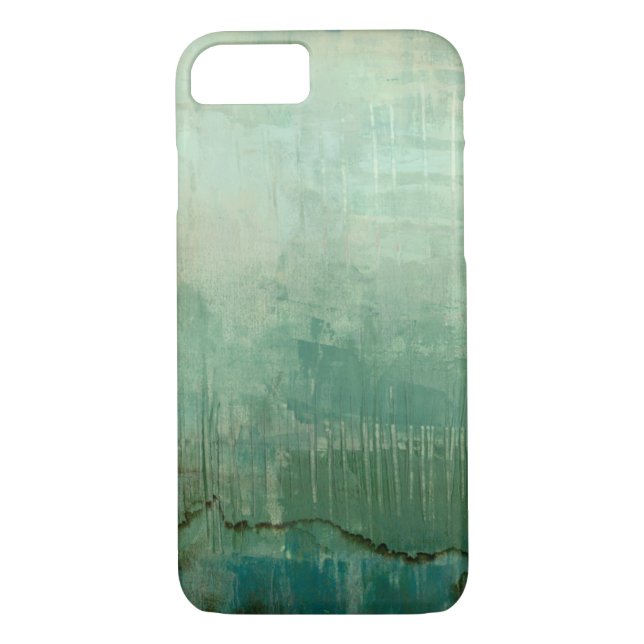 Coques Case-Mate iPhone Aquarelle verte contemporaine (Dos)