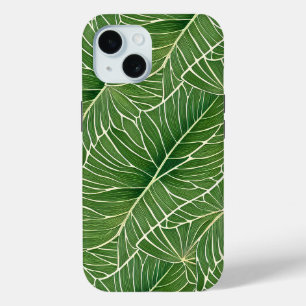 Coque Case-Mate iPhone Aquarelle verte Feuille  Motif