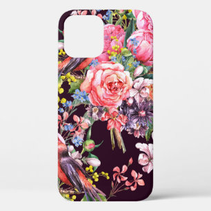 Case-Mate iPhone Case Aquarelle Vintage Florale sans joint Arrière - pla